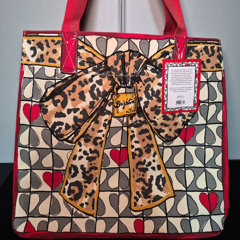 Brighton Wild Love Canvas Tote  Bag New w/Tags